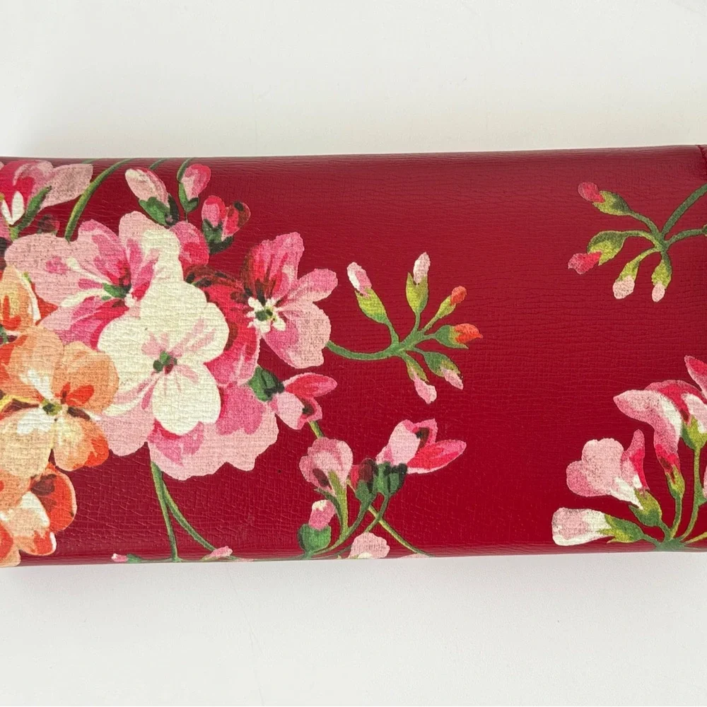 Gucci Blooms Print Continental Wallet Romantic Cherry Multicolor Japan